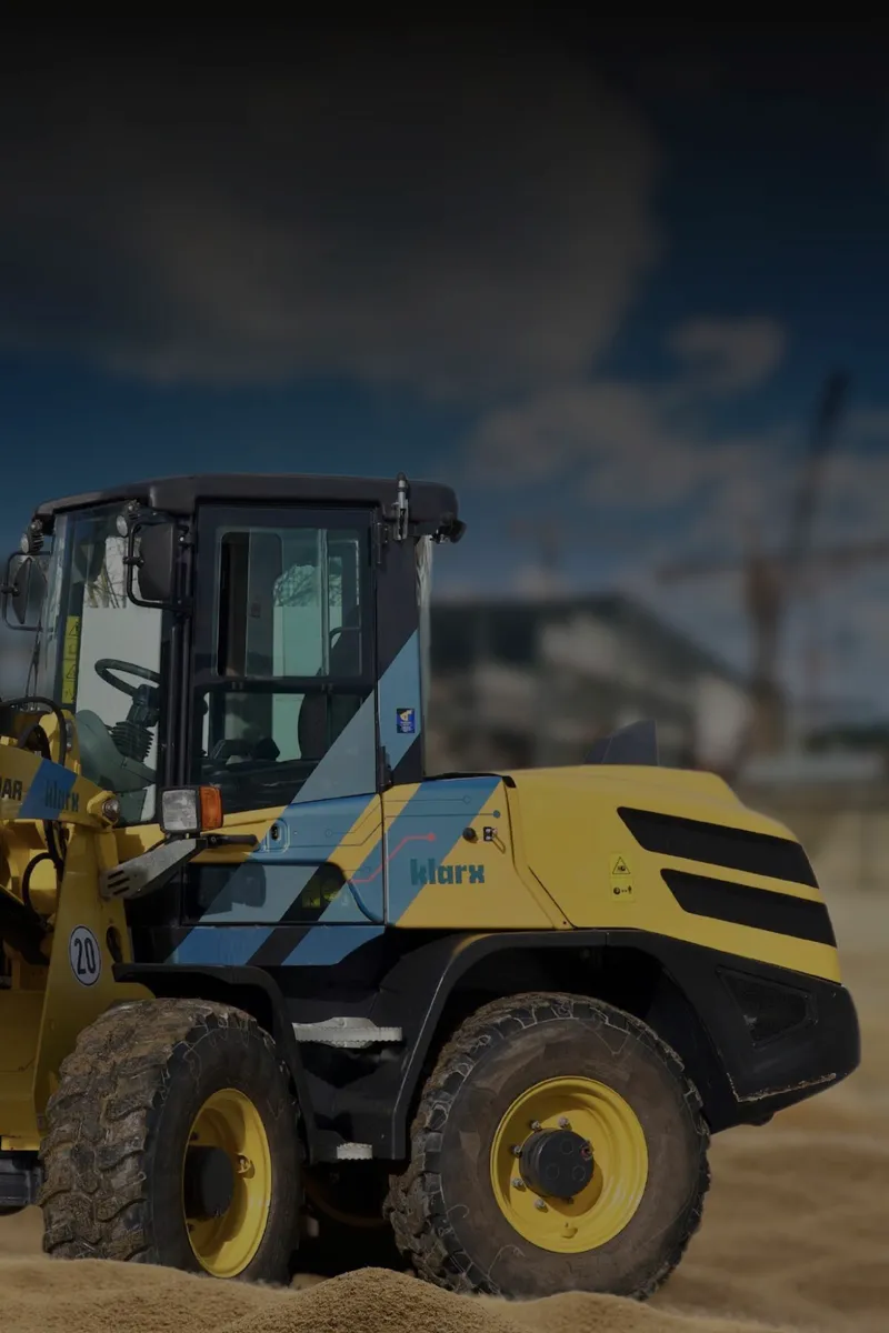 klarx Radlader auf der Baustelle