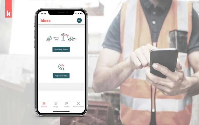 klarx launcht eigene App – Baumaschinen noch einfacher mieten