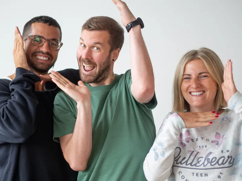 das klarx team bei einer fotosession