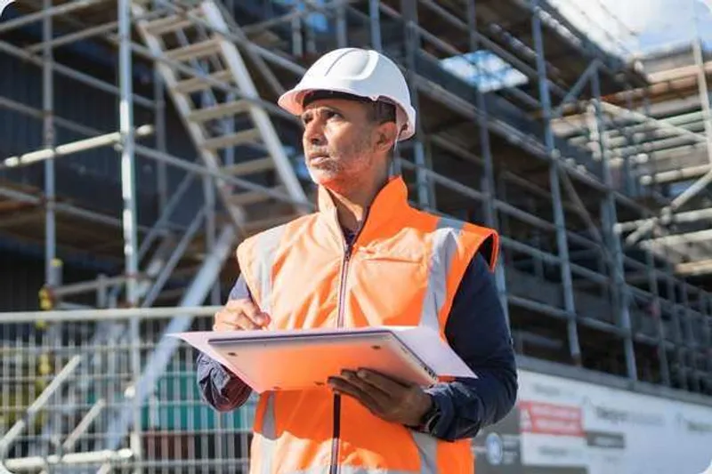 Bauleiter auf der Baustelle!